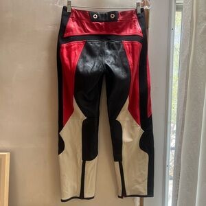 Rag & Bone lambskin and nylon motorcycle pants
